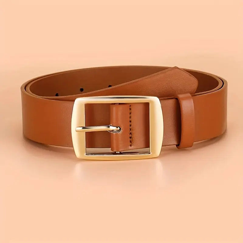 Adjustable Pin Buckle PU Leather Belt