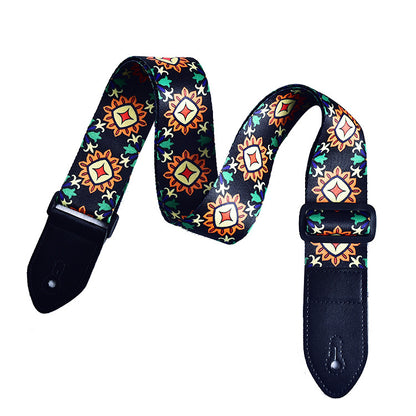 Adjustable Polyester Guitar Strap with Free Picks