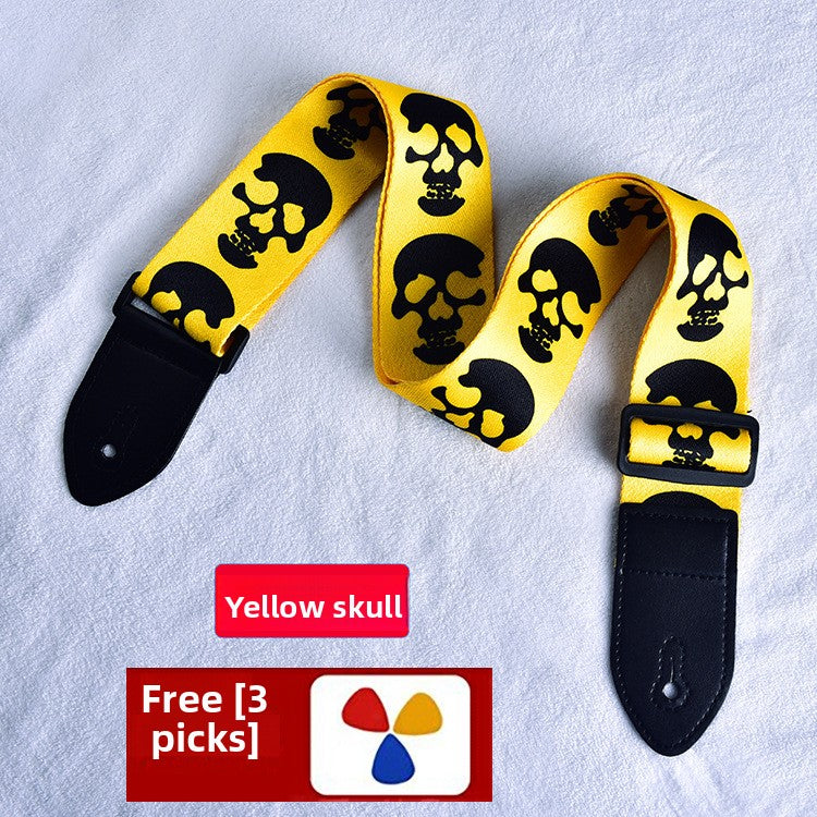 Adjustable Polyester Guitar Strap with Free Picks