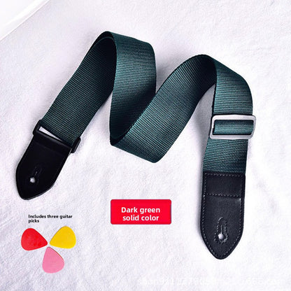 Adjustable Polyester Guitar Strap with Free Picks