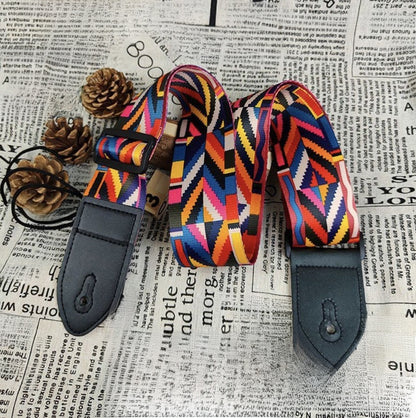 Adjustable Polyester Guitar Strap with Free Picks