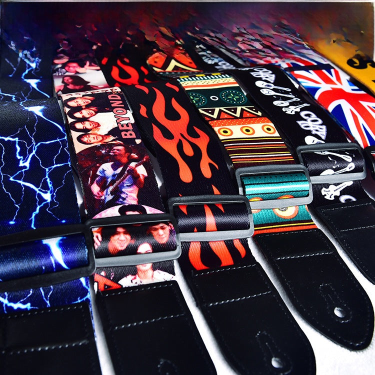 Adjustable Polyester Guitar Strap with Free Picks