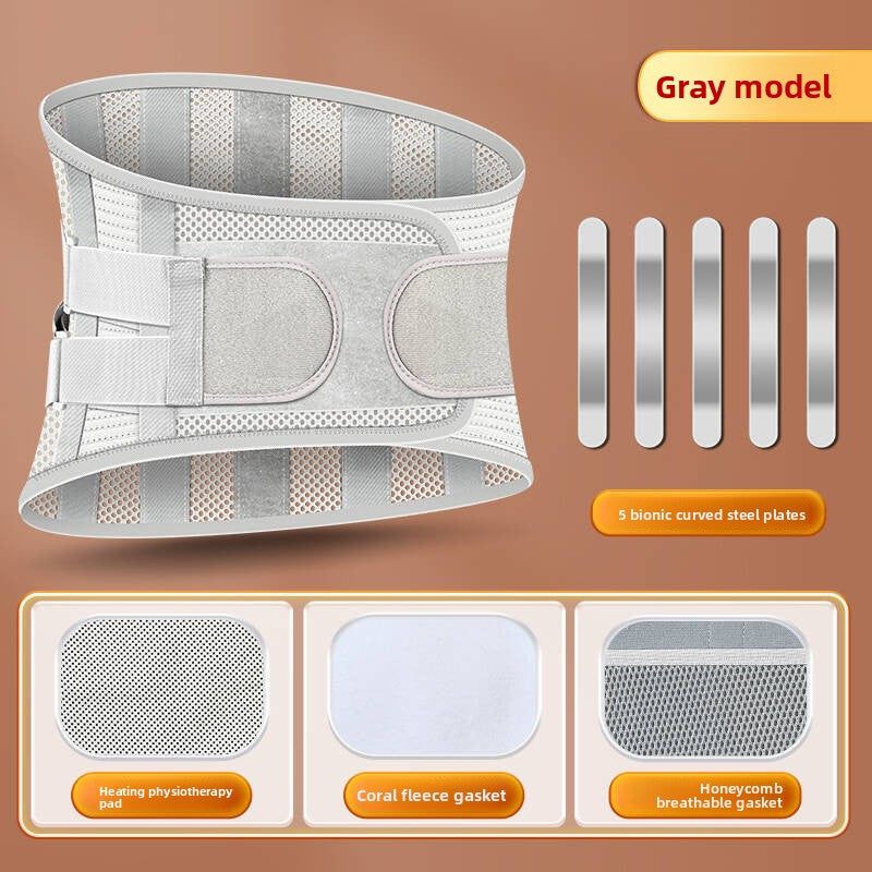 Adjustable Posture Support Waist Belt with Thermal Pads