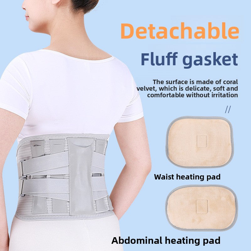 Adjustable Posture Support Waist Belt with Thermal Pads