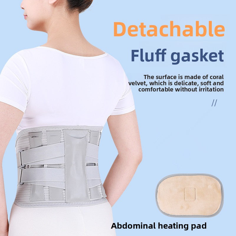 Adjustable Posture Support Waist Belt with Thermal Pads