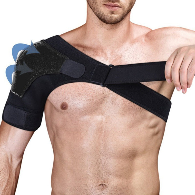 Adjustable pressure sports shoulder support sleeve