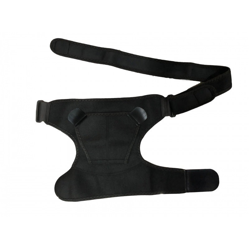 Adjustable pressure sports shoulder support sleeve