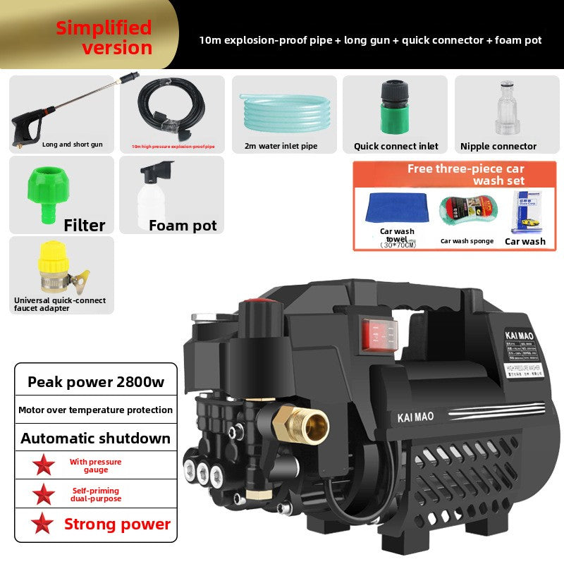 Adjustable Pressure Washer 2800W Portable Cleaning Machine