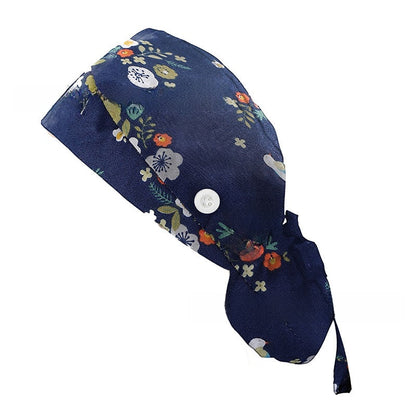 Adjustable Printed Scrub Cap
