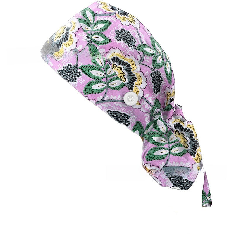 Adjustable Printed Scrub Cap
