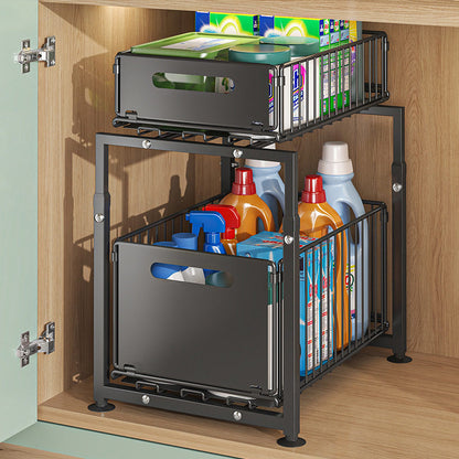 Adjustable Pull Out Kitchen Cabinet Organizer