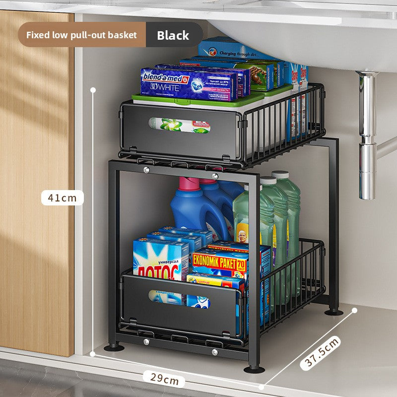 Adjustable Pull Out Kitchen Cabinet Organizer