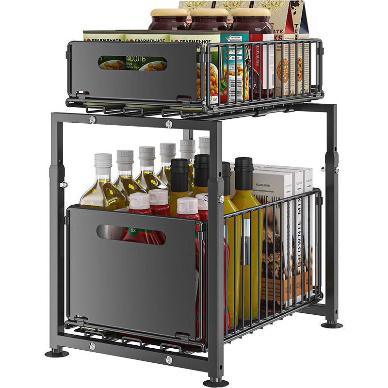 Adjustable Pull Out Kitchen Cabinet Organizer