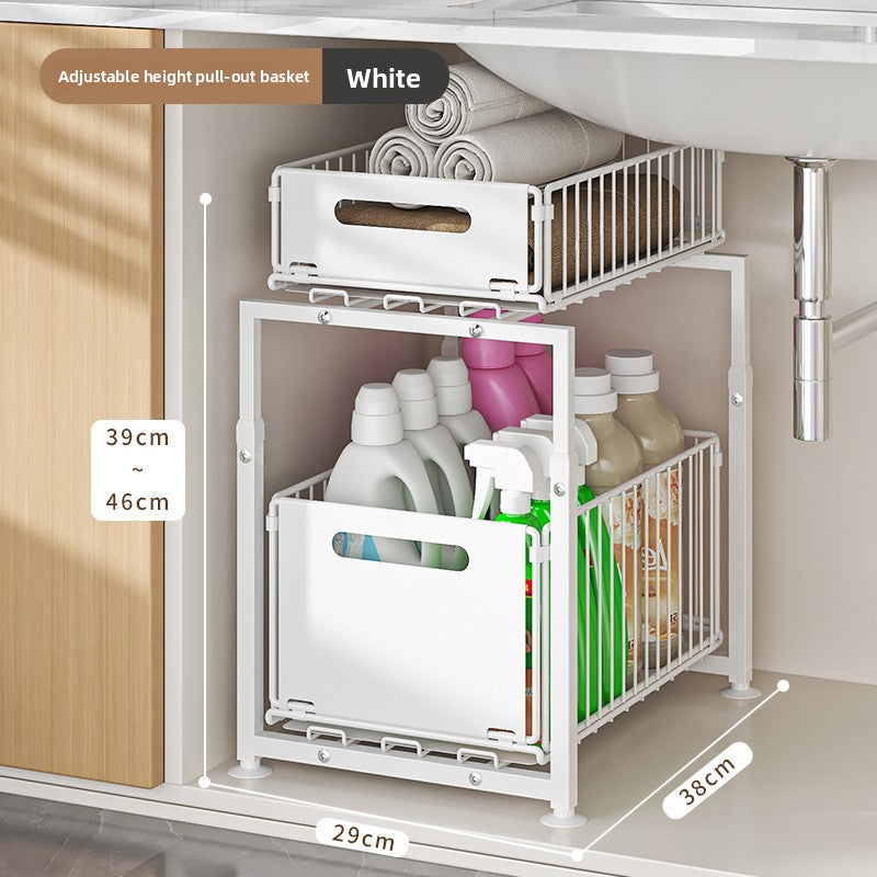 Adjustable Pull Out Kitchen Cabinet Organizer
