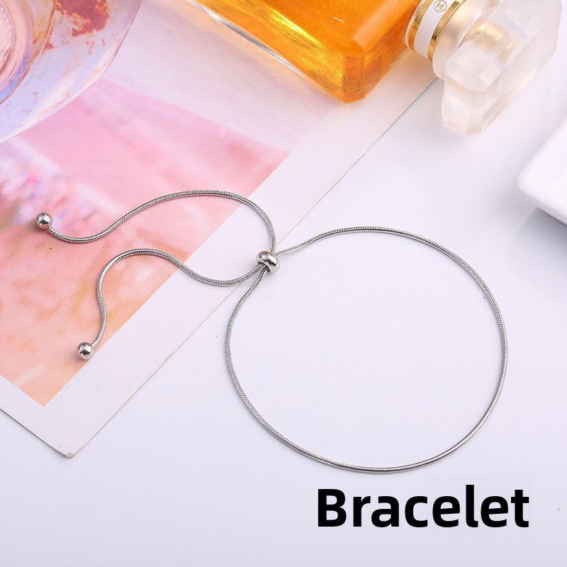 Adjustable Pull-Out Titanium Steel Necklace