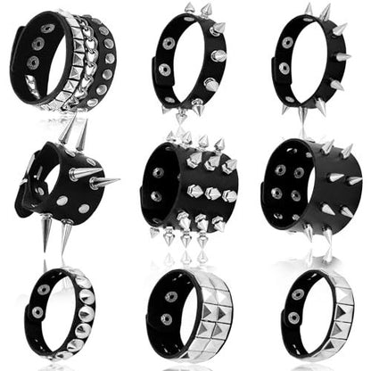Adjustable Punk Rivet Bracelet