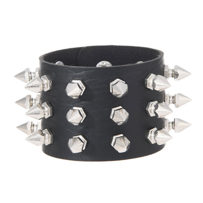 Adjustable Punk Rivet Bracelet
