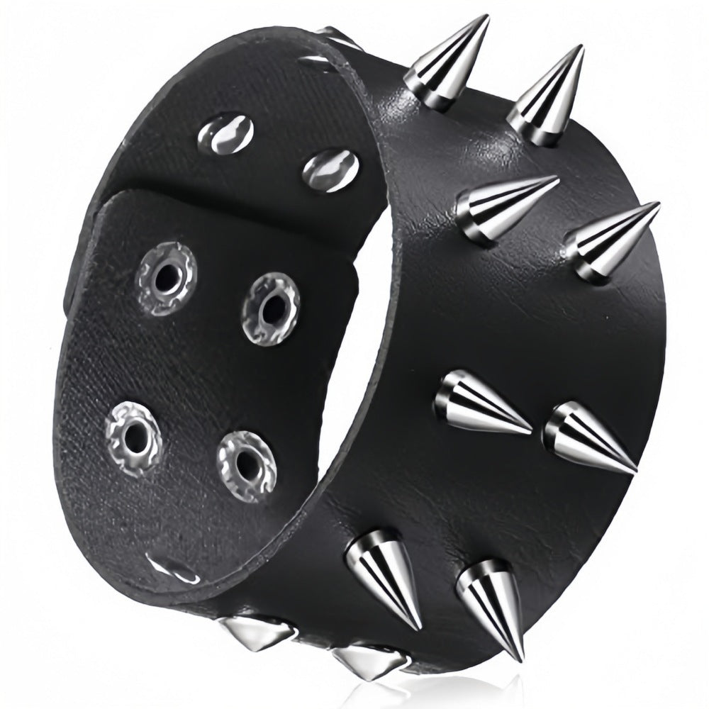 Adjustable Punk Rivet Bracelet