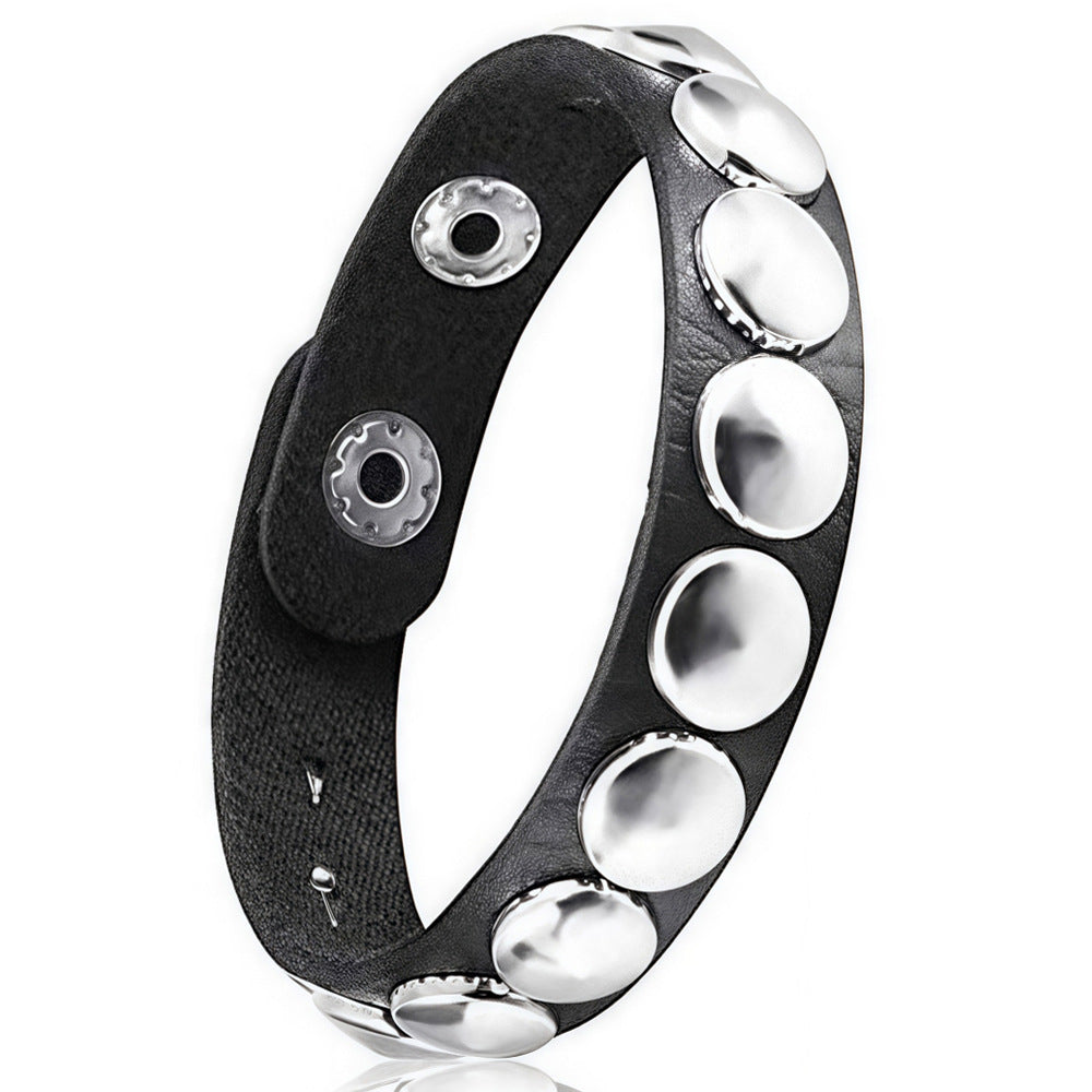 Adjustable Punk Rivet Bracelet