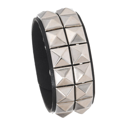 Adjustable Punk Rivet Bracelet