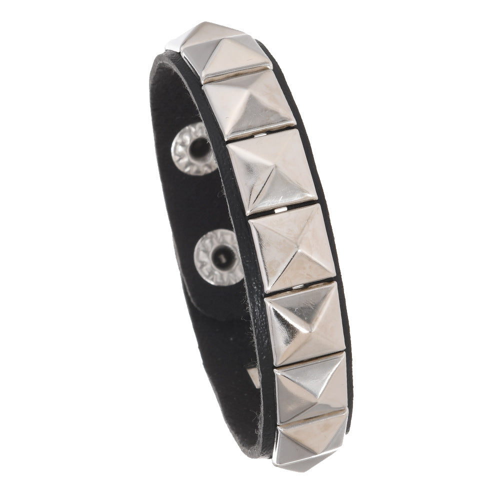 Adjustable Punk Rivet Bracelet