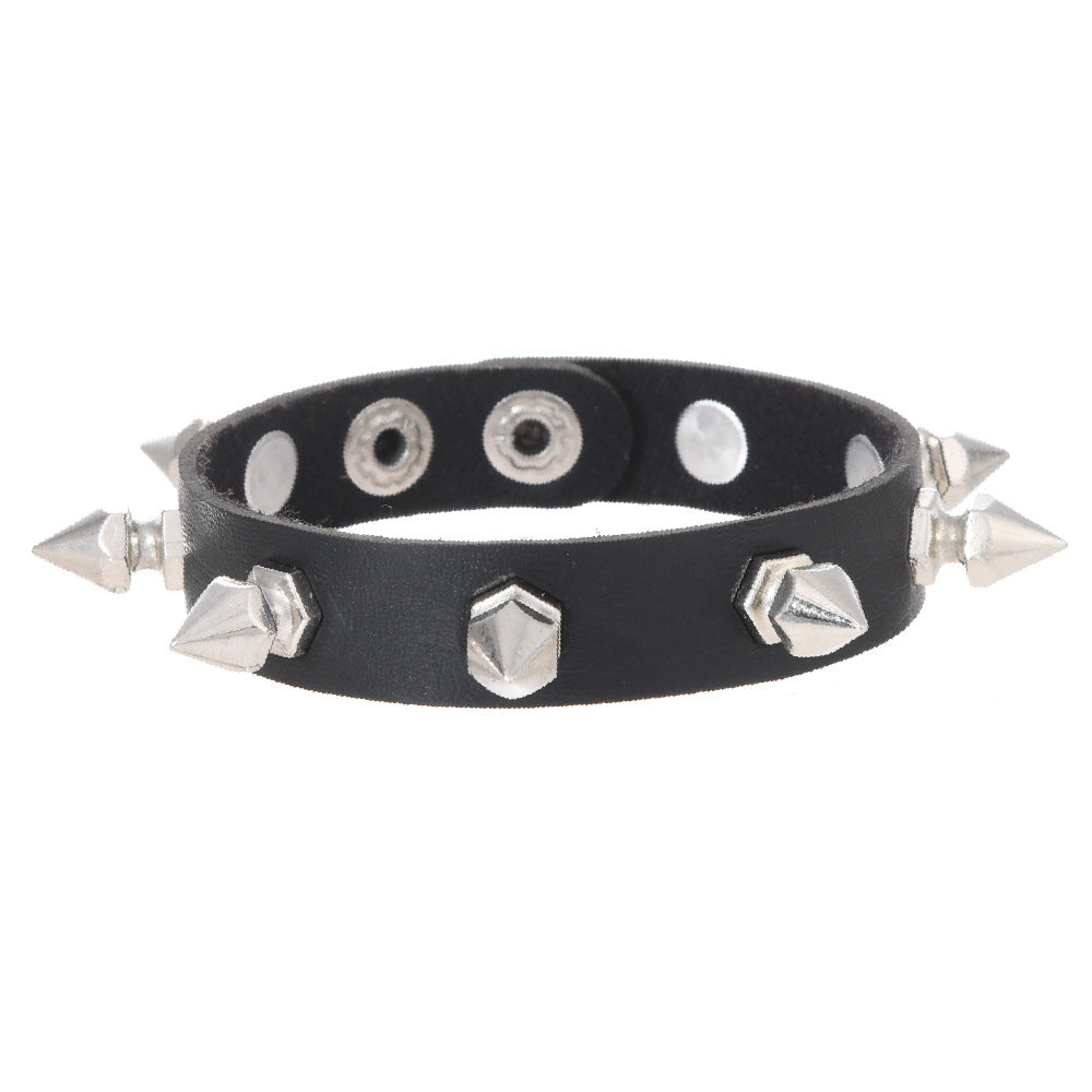 Adjustable Punk Rivet Bracelet