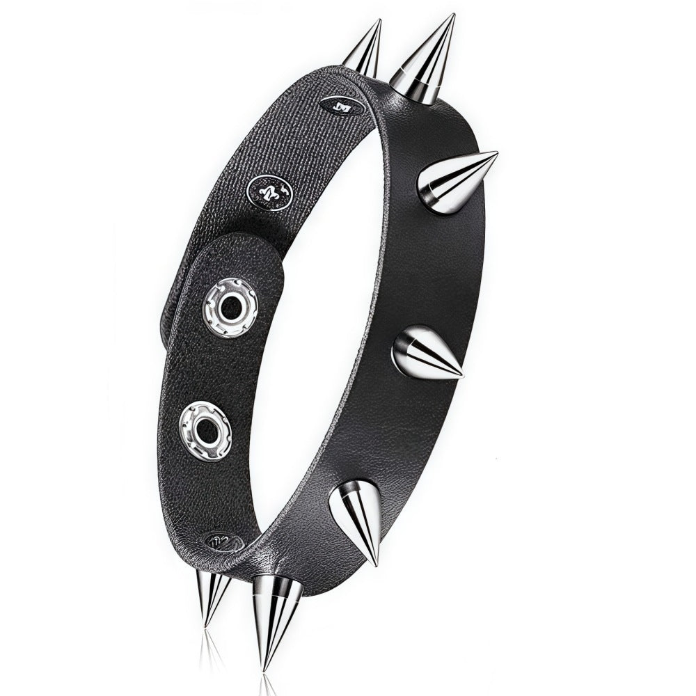 Adjustable Punk Rivet Bracelet