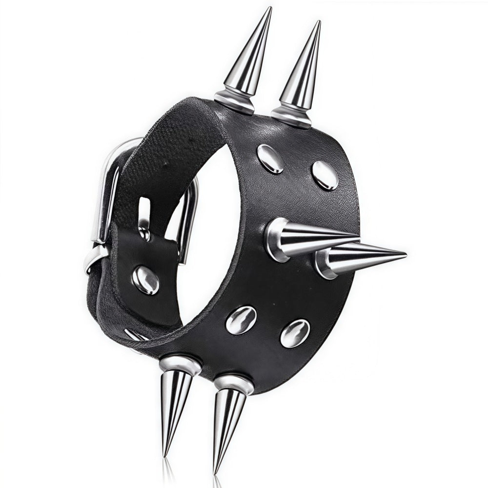 Adjustable Punk Rivet Bracelet