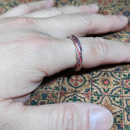 Adjustable Purple Amethyst Möbius Silver Ring