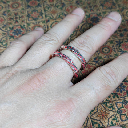Adjustable Purple Amethyst Möbius Silver Ring