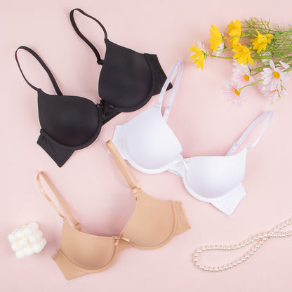 Adjustable Push-Up Nylon Bra with Molded Cups