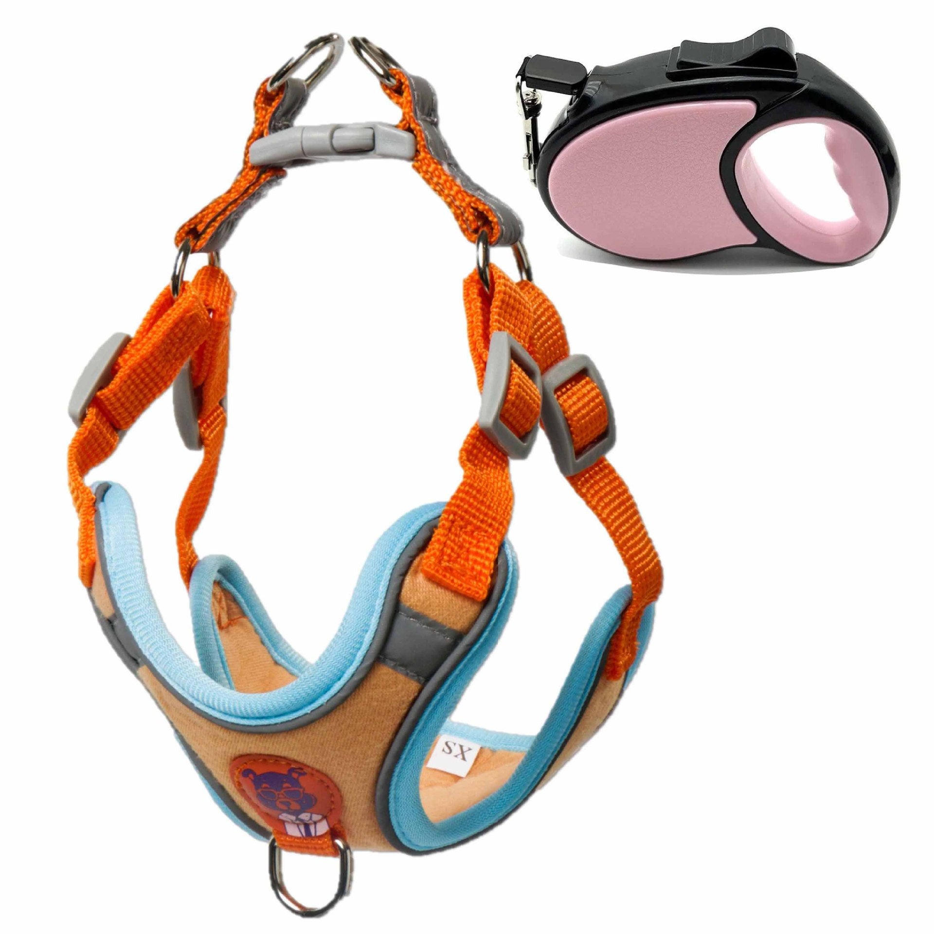 Adjustable Reflective Dog Harness and Leash Set