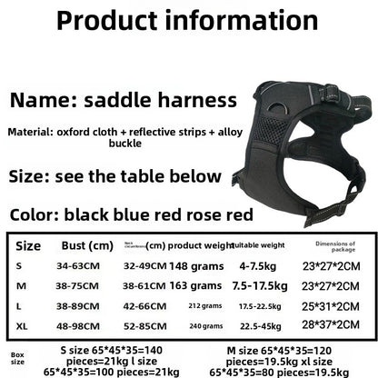 Adjustable Reflective Dog Harness for Medium Large Breeds