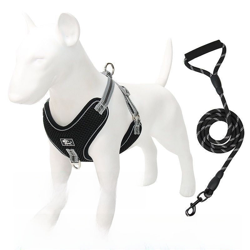 Adjustable Reflective Dog Harness Leash