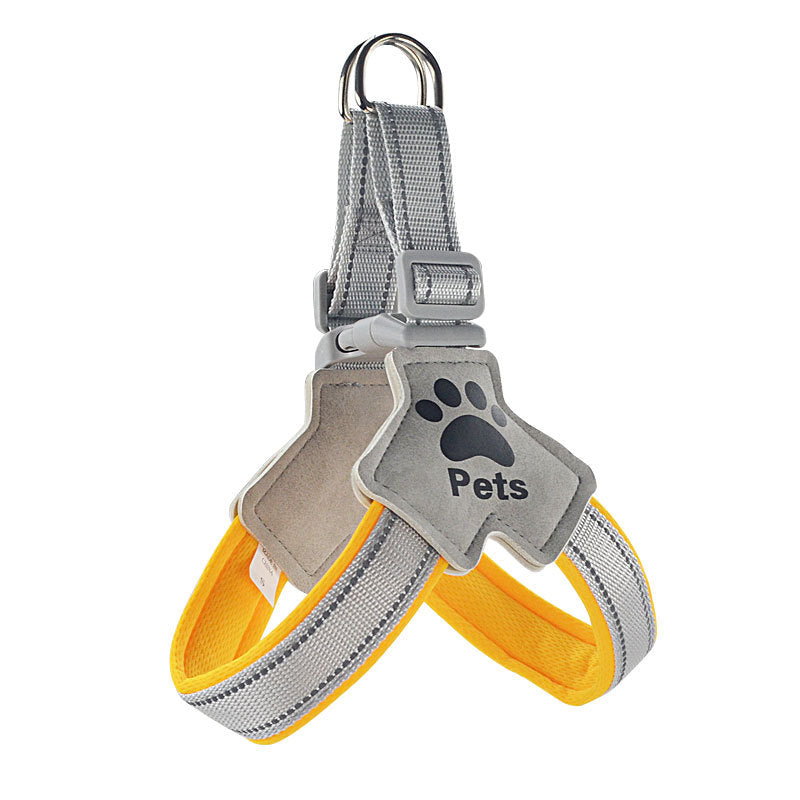 Adjustable Reflective Dog Harness with Rope