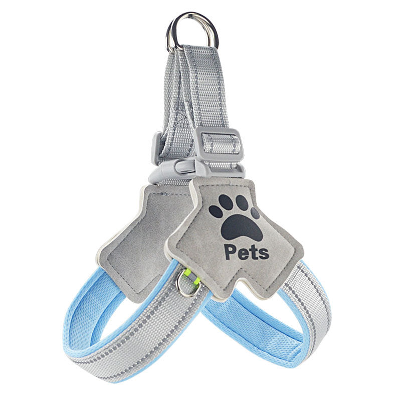 Adjustable Reflective Dog Harness with Rope