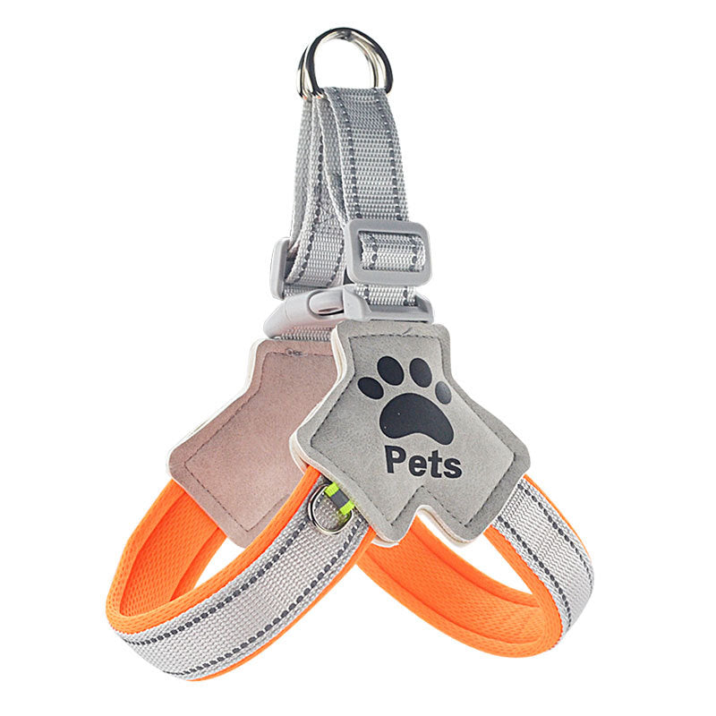 Adjustable Reflective Dog Harness with Rope