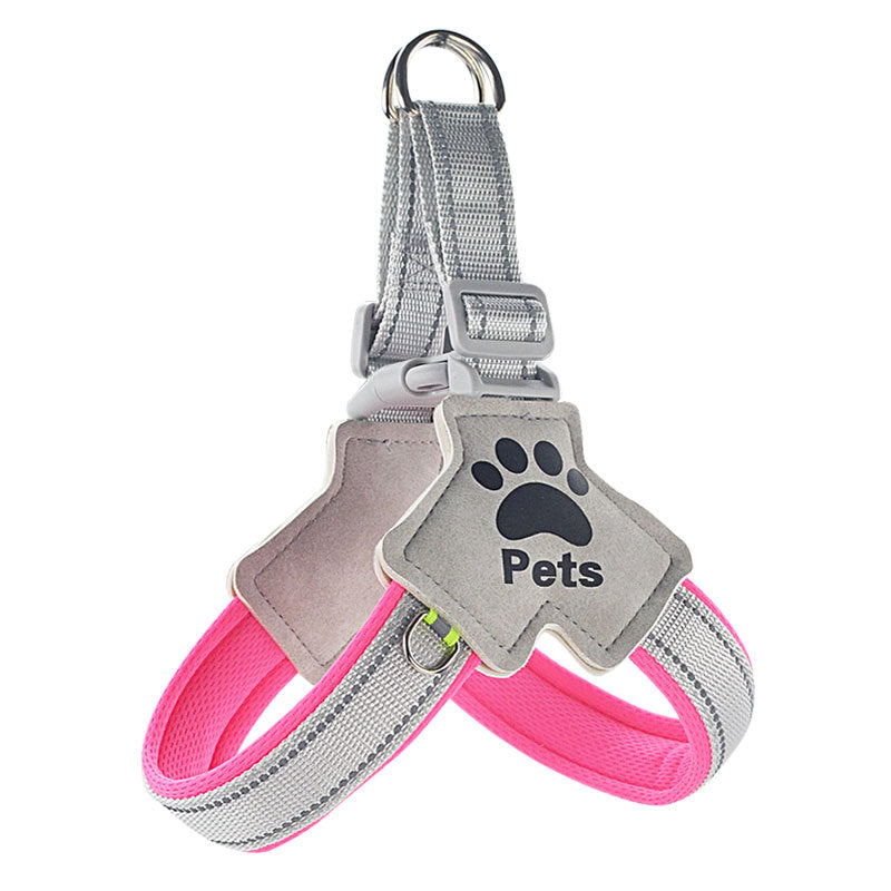 Adjustable Reflective Dog Harness with Rope