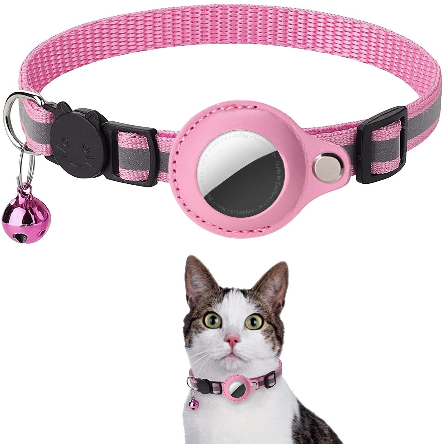 Adjustable Reflective Pet Collar for Airtag