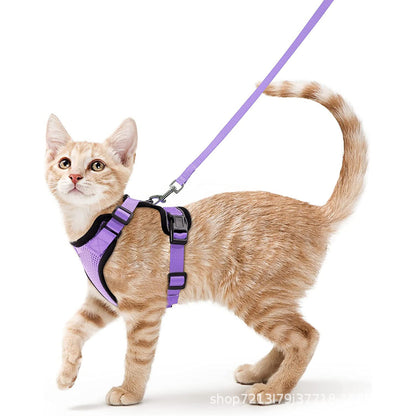 Adjustable Reflective Pet Harness and Leash