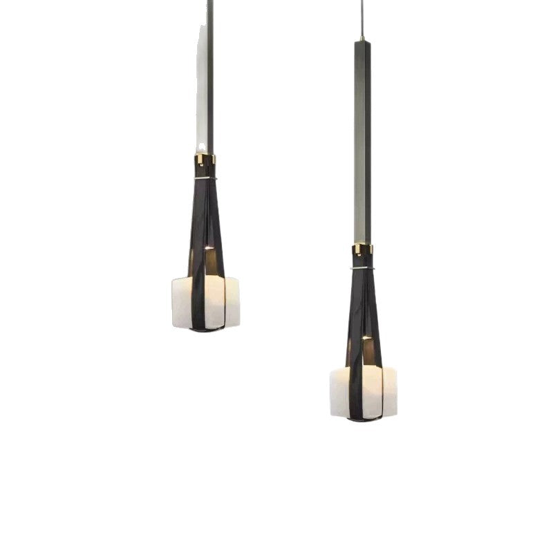 Adjustable Retro Pendant Light with Leather Strap