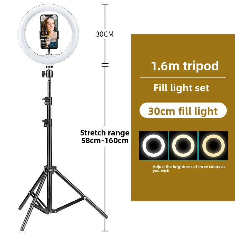 Adjustable Ring Fill Light with Tripod for Phone Camera