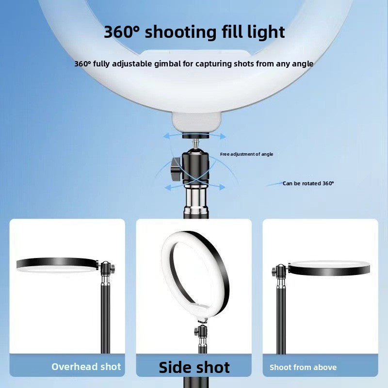 Adjustable Ring Fill Light with Tripod for Phone Camera