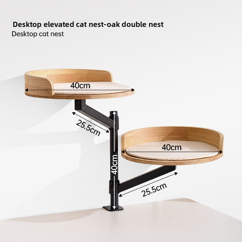 Adjustable Rotating Cat Bed Desktop Pet Nest