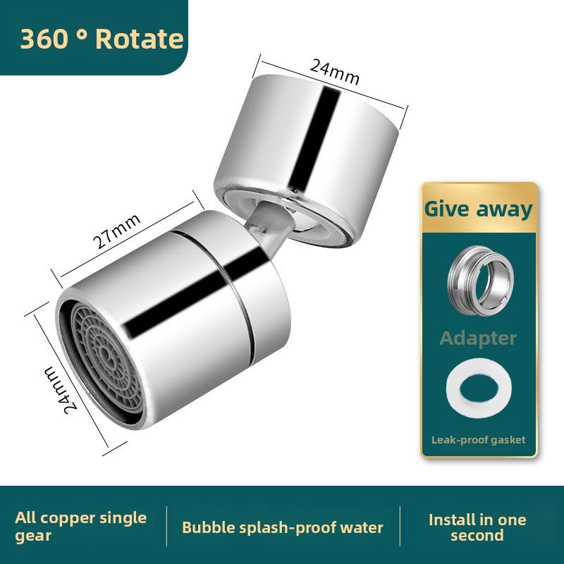 Adjustable Rotating Kitchen Faucet with Filter