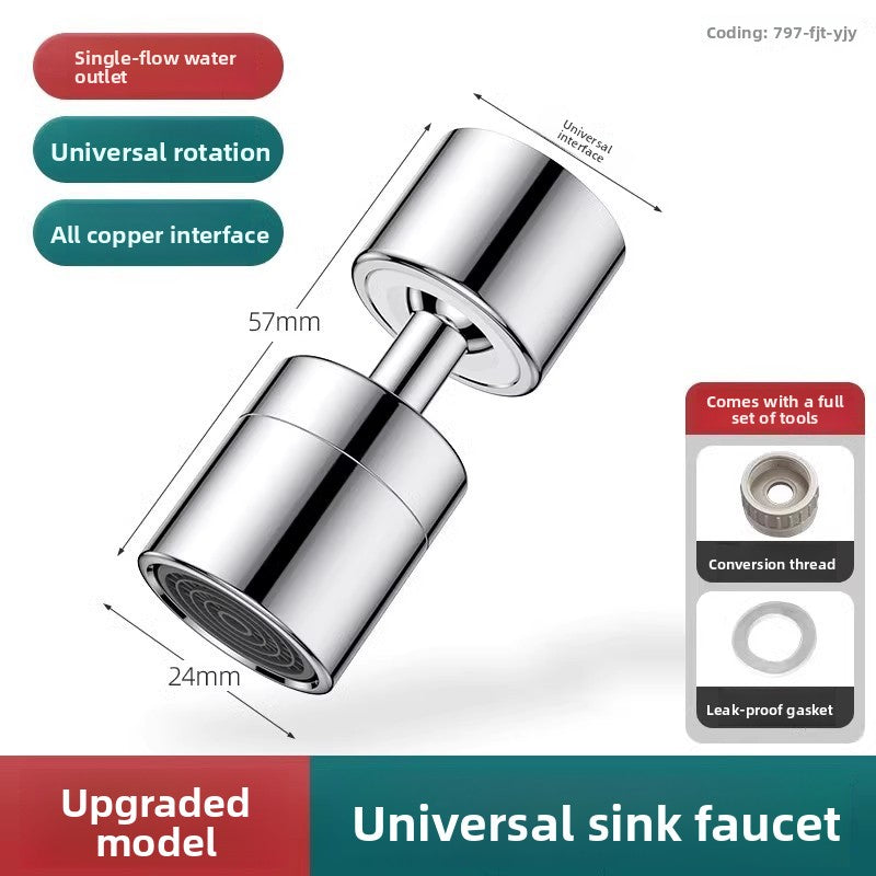 Adjustable Rotating Kitchen Faucet with Filter