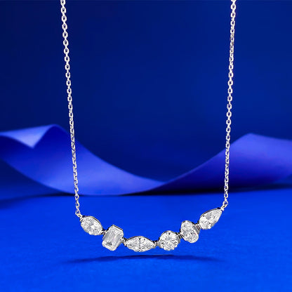 Adjustable S925 Silver Smile Pendant Necklace