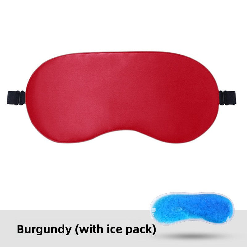Adjustable Satin Sleep Mask with Hot Cold Pack