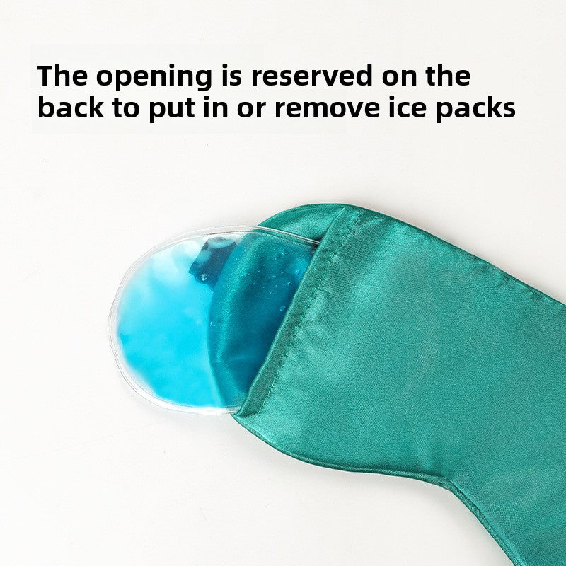 Adjustable Satin Sleep Mask with Hot Cold Pack