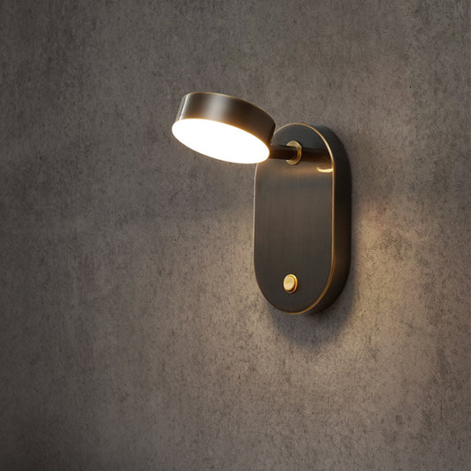 Adjustable Scandinavian LED Wall Lamp with Copper Finish